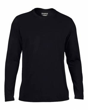 GILDAN Performance® Adult LS T-Shirt ΜΑΥΡΟ