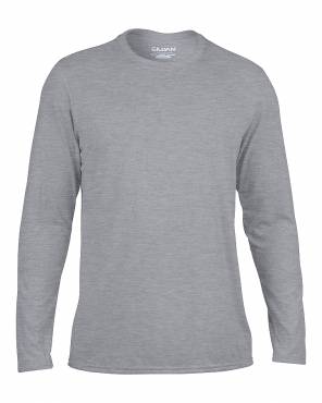 GILDAN Performance® Adult LS T-Shirt ΓΚΡΙ