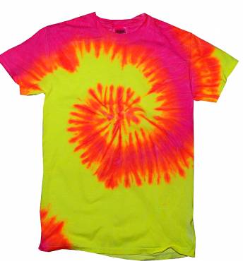 Tie Dye T-Shirt Rainbow Fluorescent