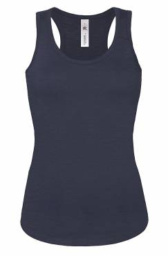 B&C Women Tank Top Slub ΓΥΝΑΙΚΕΙΟ ΜΠΛΕ ΣΚΟΥΡΟ