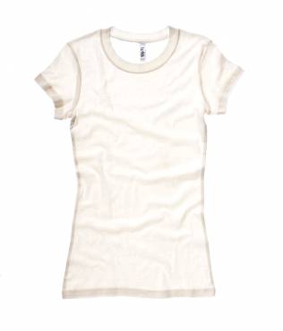 BELLA CANVAS Sheer Mini Rib T-Shirt ΓΥΝΑΙΚΕΙΟ ΛΕΥΚΟ