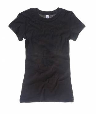 BELLA CANVAS Sheer Mini Rib T-Shirt ΓΥΝΑΙΚΕΙΟ ΜΑΥΡΟ