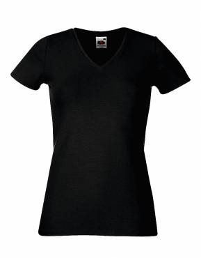 FRUIT OF THE LOOM Lady-Fit V-Neck T ΓΥΝΑΙΚΕΙΟ ΜΑΥΡΟ