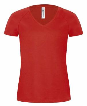 B&C Women V-Neck Classic ΓΥΝΑΙΚΕΙΟ KOKKINO