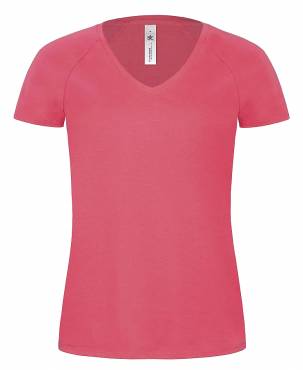 B&C Women V-Neck Classic ΓΥΝΑΙΚΕΙΟ ΦΟΥΞΙΑ