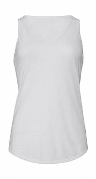 BELLA CANVAS Flowy V-Neck Tank Top ΓΥΝΑΙΚΕΙΟ ΛΕΥΚΟ