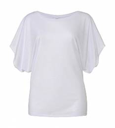 BELLA CANVAS Flowy Draped Sleeve Dolman T-Shirt  ΓΥΝΑΙΚΕΙΟ ΛΕΥΚΟ