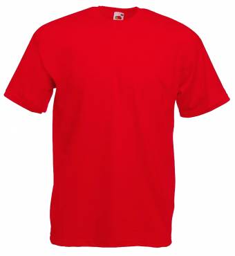 FRUIT OF THE LOOM Value Weight Tee ΑΝΤΡΙΚΟ ΚΟΚΚΙΝΟ