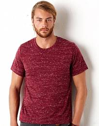 BELLA CANVAS Unisex Poly-Cotton T-Shirt ΑΝΤΡΙΚΟ MAROON MARBLE