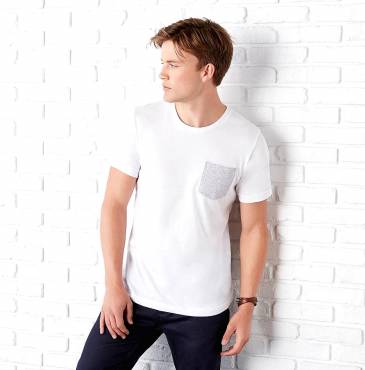 BELLA CANVAS Men's Jersey Pocket T-Shirt ΑΝΤΡΙΚΟ