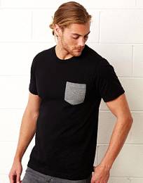 BELLA CANVAS Men's Jersey Pocket T-Shirt ΑΝΤΡΙΚΟ Black/Deep Heather