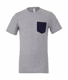 BELLA CANVAS Men's Jersey Pocket T-Shirt ΑΝΤΡΙΚΟ Athletic Heather/ Navy