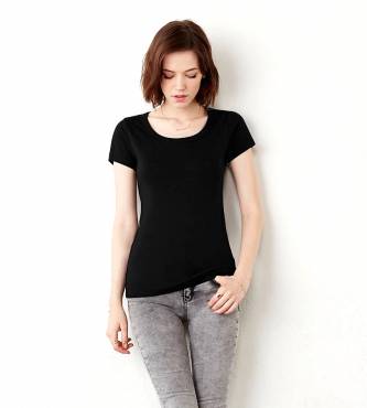 BELLA CANVAS Scoop Neck T-Shirt ΓΥΝΑΙΚΕΙΟ ΜΑΥΡΟ