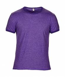 ANVIL Adult Fashion Basic Ringer Tee ΑΝΤΡΙΚΟ ΜΩΒ / ΣΚΟΥΡΟ ΜΩΒ