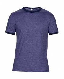 ANVIL Adult Fashion Basic Ringer Tee ΑΝΤΡΙΚΟ ΜΠΛΕ / ΣΚΟΥΡΟ ΜΠΛΕ