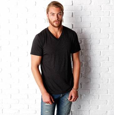 BELLA CANVAS Men's Triblend V-Neck T-Shirt ΑΝΤΡΙΚΟ