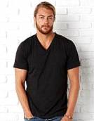 BELLA CANVAS Men's Triblend V-Neck T-Shirt ΑΝΤΡΙΚΟ CHARCOAL BLACK TRIBLEND