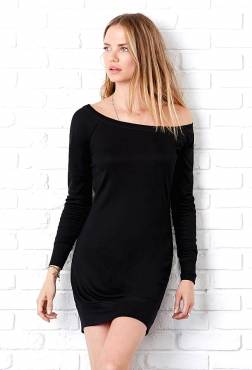 BELLA CANVAS Lightweight Sweater Dress ΓΥΝΑΙΚΕΙΟ ΜΑΥΡΟ