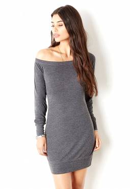 BELLA CANVAS Lightweight Sweater Dress ΓΥΝΑΙΚΕΙΟ ΣΚΟΥΡΟ ΓΚΡΙ