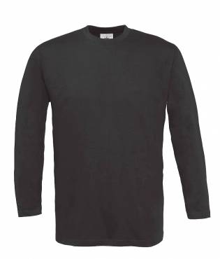 B&C Longsleeve T-Shirt ΑΝΤΡΙΚΟ ΜΑΥΡΟ