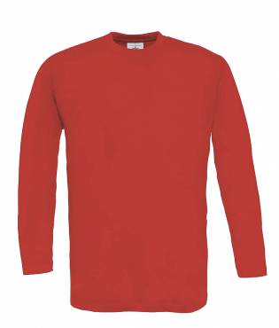 B&C Longsleeve T-Shirt ΑΝΤΡΙΚΟ ΚΟΚΚΙΝΟ