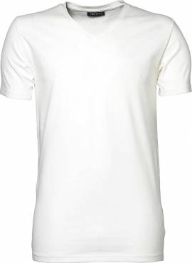 TEE JAYS Mens Stretch V-Tee ΑΝΤΡΙΚΟ ΛΕΥΚΟ