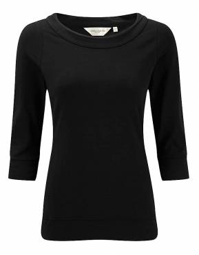 RUSSELL 3/4 Sleeve Stretch Top ΓΥΝΑΙΚΕΙΟ ΜΑΥΡΟ