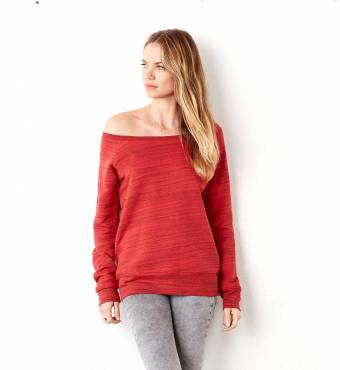 BELLA CANVAS Sponge Fleece Wideneck Sweatshirt ΓΥΝΑΙΚΕΙΟ RED MARBLE