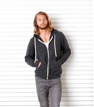 BELLA CANVAS Unisex Triblend Full Zip Hoodie ΑΝΤΡΙΚΟ Grey Triblend