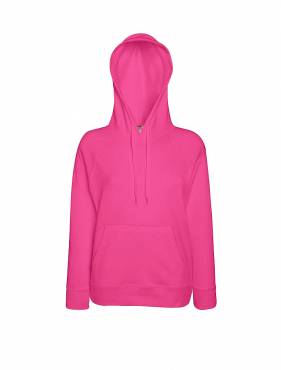 Fruit of the Loom Lady-Fit Lightweight Hooded Sweat ΓΥΝΑΙΚΕΙΟ ΦΟΥΞΙΑ