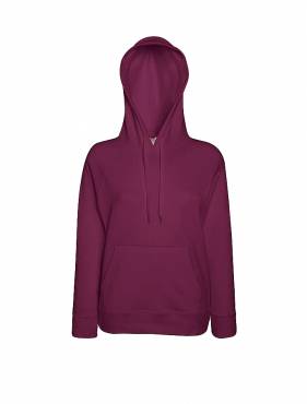 Fruit of the Loom Lady-Fit Lightweight Hooded Sweat ΓΥΝΑΙΚΕΙΟ ΜΩΒ ΣΚΟΥΡΟ