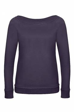 B&C Ladies' Wide Neck Raglan - WWD21 ΓΥΝΑΙΚΕΙΟ ΜΩΒ