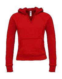 B&C Ladies Hooded V-Neck - WW625 ΓΥΝΑΙΚΕΙΟ ΚΟΚΚΙΝΟ