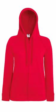 Lady-Fit Lightweight Hooded Sweat Jacket ΓΥΝΑΙΚΕΙΟ ΚΟΚΚΙΝΟ