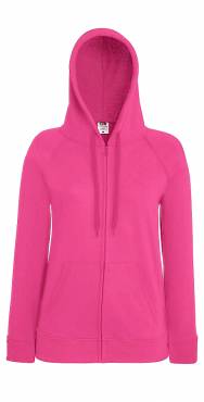 Lady-Fit Lightweight Hooded Sweat Jacket ΓΥΝΑΙΚΕΙΟ ΦΟΥΞΙΑ