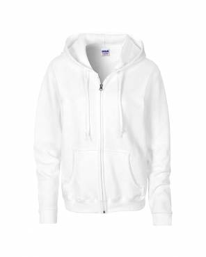 Gildan Ladies Heavy Full Zip Hood Sweat ΓΥΝΑΙΚΕΙΟ ΛΕΥΚΟ