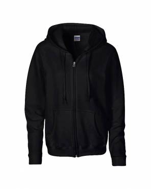 Gildan Ladies Heavy Full Zip Hood Sweat ΓΥΝΑΙΚΕΙΟ ΜΑΥΡΟ