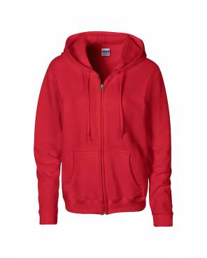 Gildan Ladies Heavy Full Zip Hood Sweat ΓΥΝΑΙΚΕΙΟ ΚΟΚΚΙΝΟ