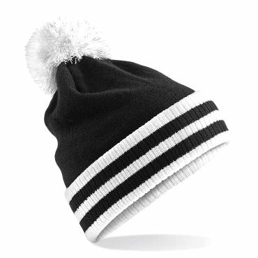 Beechfield Varsity Beanie ΜΑΥΡΟ/ΛΕΥΚΟ