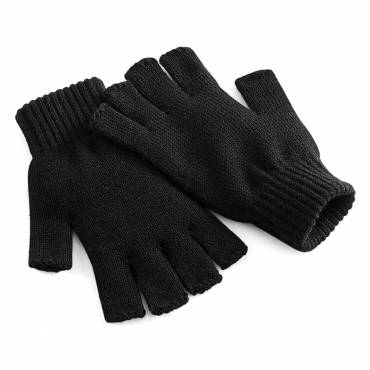 BEECHFIELD Fingerless Gloves ΜΑΥΡΟ