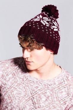 BEECHFIELD Fair Isle Snowstar Beanie