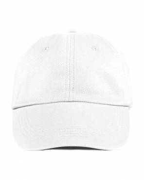 ANVIL Solid Low-Profile Brushed Twill Cap ΛΕΥΚΟ