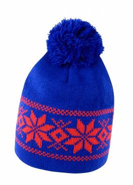 Result Fair Isles Knitted Hat ΙΛΕΚΤΡΙΚ/ΚΟΚΚΙΝΟ