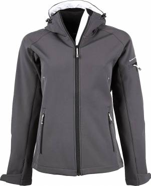 TEEJAYS Ladies Hooded Fashion Softshell Jacket ΓΥΝΑΙΚΕΙΟ ΣΚΟΥΡΟ ΓΚΡΙ