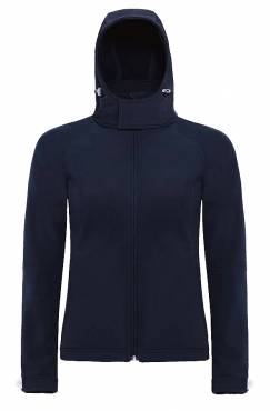 B&C Hooded Softshell Women ΓΥΝΑΙΚΕΙΟ ΜΠΛΕ ΣΚΟΥΡΟ