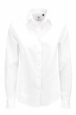 B&C Ladies' Smart Long Sleeve Poplin Shirt ΓΥΝΑΙΚΕΙΟ ΛΕΥΚΟ