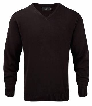 RUSSELL V-Neck Knit Pullover ΑΝΤΡΙΚΟ ΜΑΥΡΟ