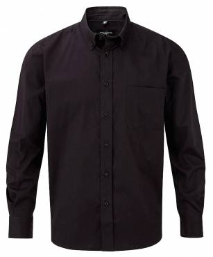 RUSSELL Long Sleeve Classic Twill Shirt ΑΝΤΡΙΚΟ ΜΑΥΡΟ