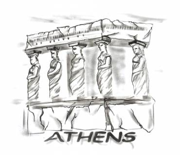 ATHENS ΚΑΡΥΑΤΙΔΕΣ ΑΣΠΡΟΜΑΥΡΟ